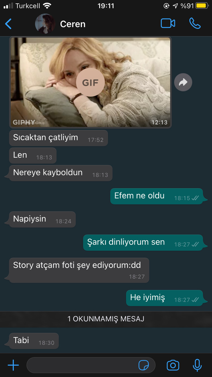Telefonunuza en son kimden mesaj geldi?
