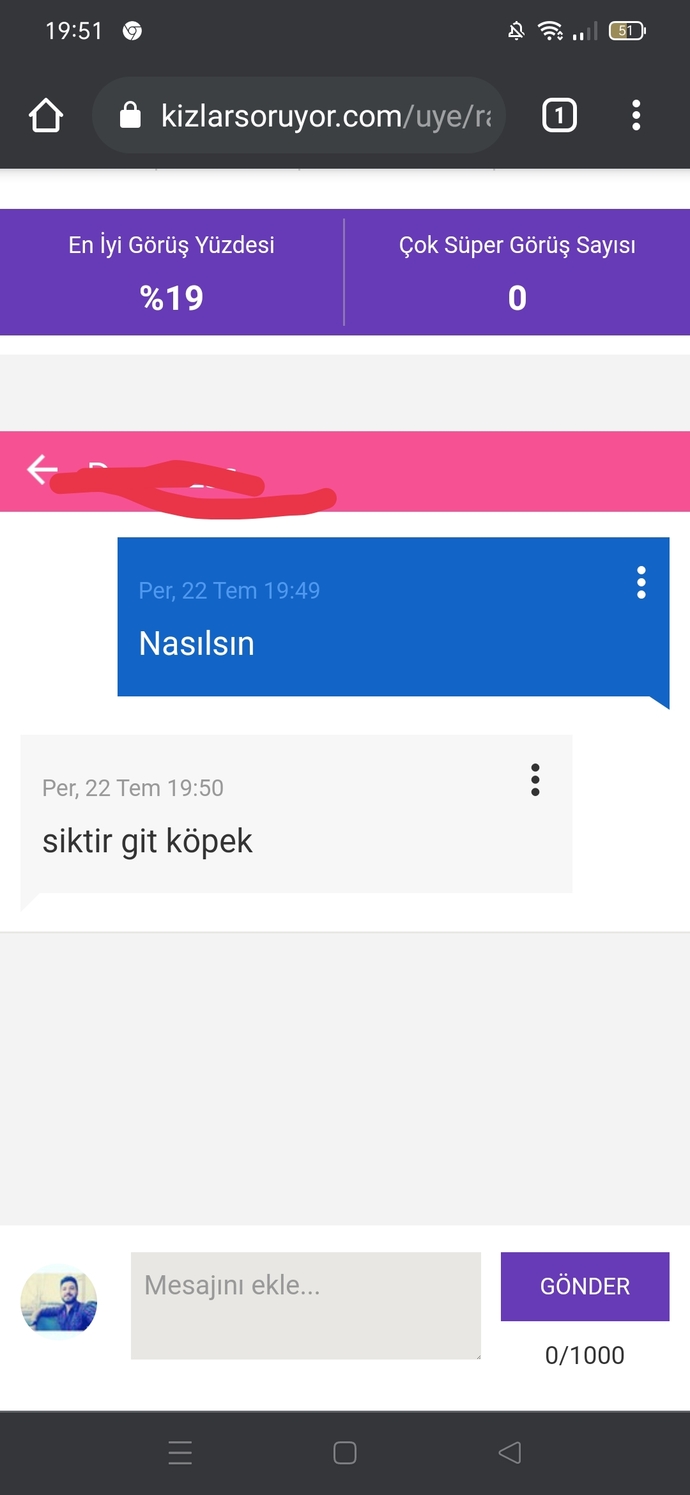 Ben ne dedim şimdi küfür etti bana 😅?