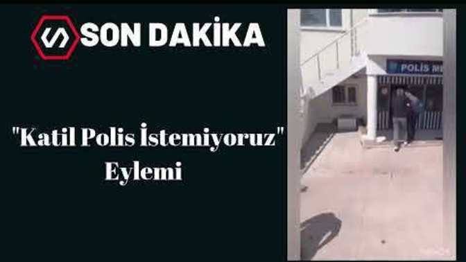 Kelkit İlçe Emniyet Müdürlüğü önünde katil polis istemiyoruz sloganları. Sizce vatandaş haklı mı?