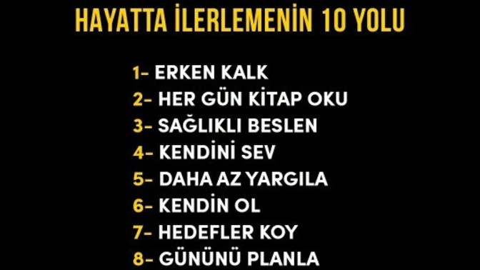 Görsel deki kaç maddeyi yapıyorsunuz?