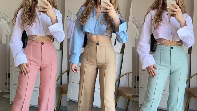 Kınaya gideceğim bu pantolonlardan hangisi olur ve bu ayakkabılardan hangisi olur?