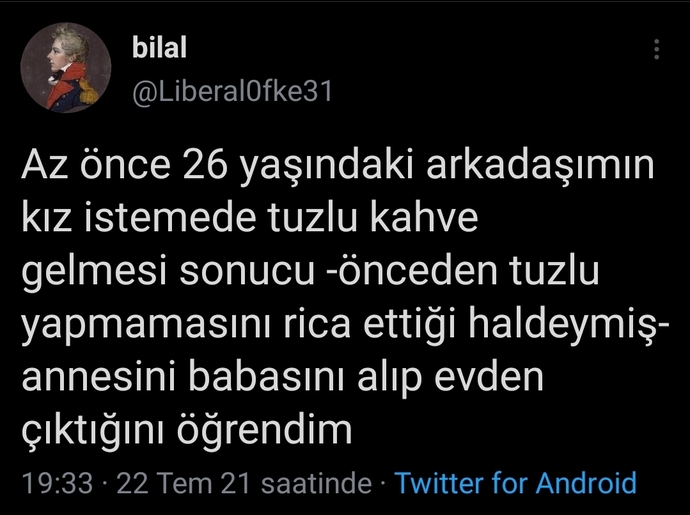 Erkekler tuzlu kahveyi içmek zorunda mıdır?