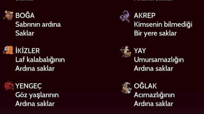 Burçlar duygularını nasıl saklar?