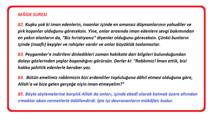 MÂİDE SURESİ