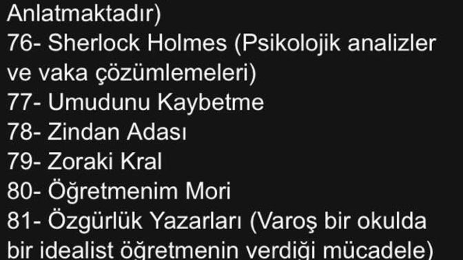 Film listeniz var mı?