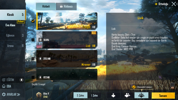 En iyi oynadığınız, genelde birinci olduğunuz Pubg Mobile haritası hangisi?
