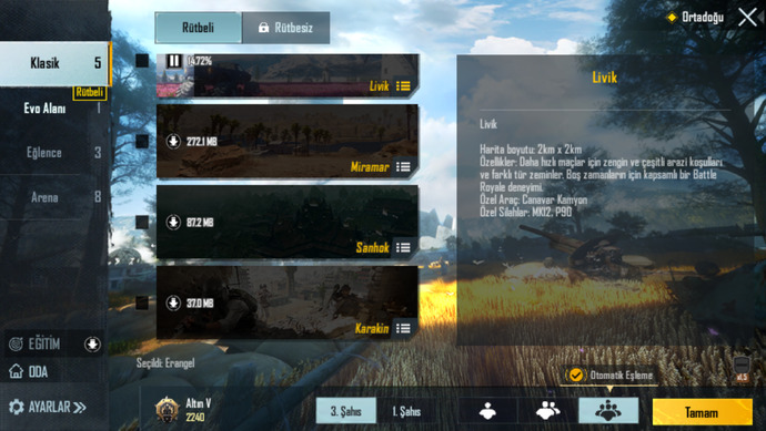 En iyi oynadığınız, genelde birinci olduğunuz Pubg Mobile haritası hangisi?