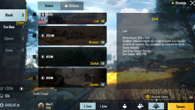 En iyi oynadığınız, genelde birinci olduğunuz Pubg Mobile haritası hangisi?