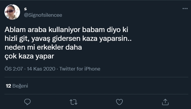 Türkiyede kazaların çoğunluğu erkek sürücülerden mi, kadınlardan mı?