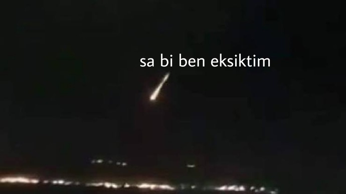 Sonunda bu da oldu: İzmire meteor düştü. Ne düşünüyorsunuz?