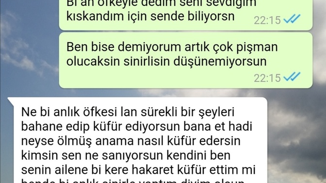 Sevgilimle kavga ettik annesine küfür ettim bu konusmaları yapan bi erkek geri döner mi bi anlık sinir mi yoksa geçer mi öfkesi?