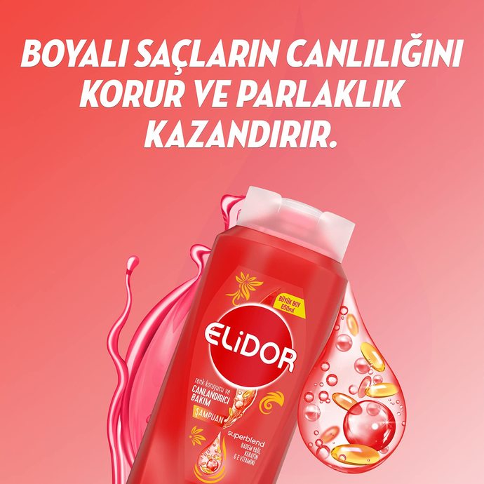 Elidor Renk Koruyucu ve Canlandırıcı Bakım Şampuanı