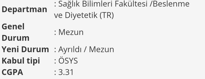 Hangi üniversiteden kaç ortalama ile mezun oldunuz?