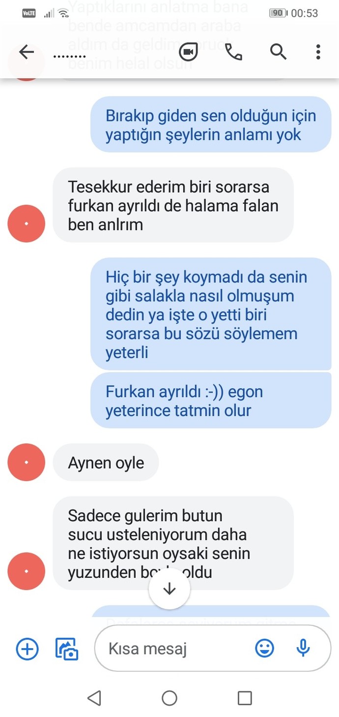 Terk edildim çok üzgünüm ya?