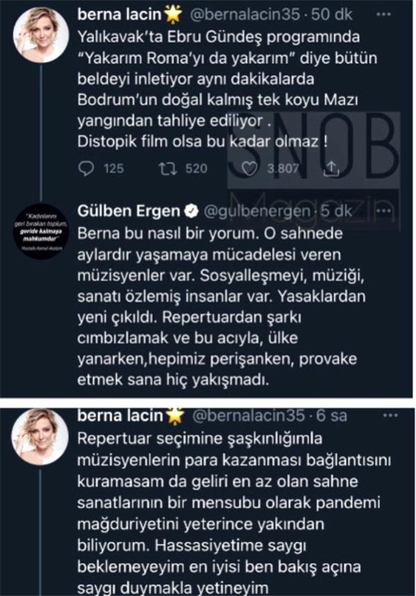 Her yer yanarken Ebru Gündeşin Bodrum sahnede Yakarım Romayı şarkısını söylemesi ironik mi?