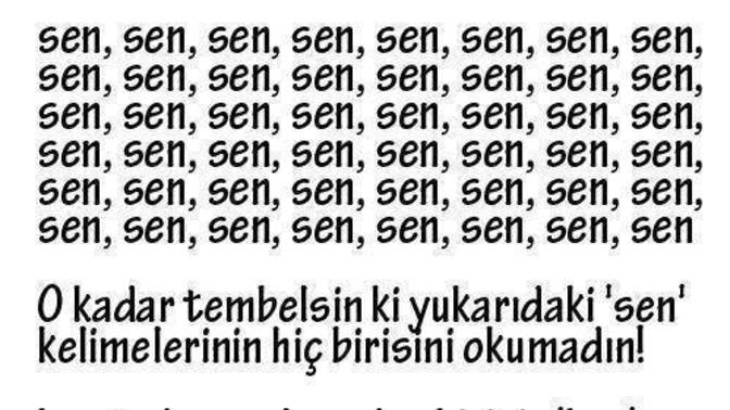 Tembellik dereceniz nedir?