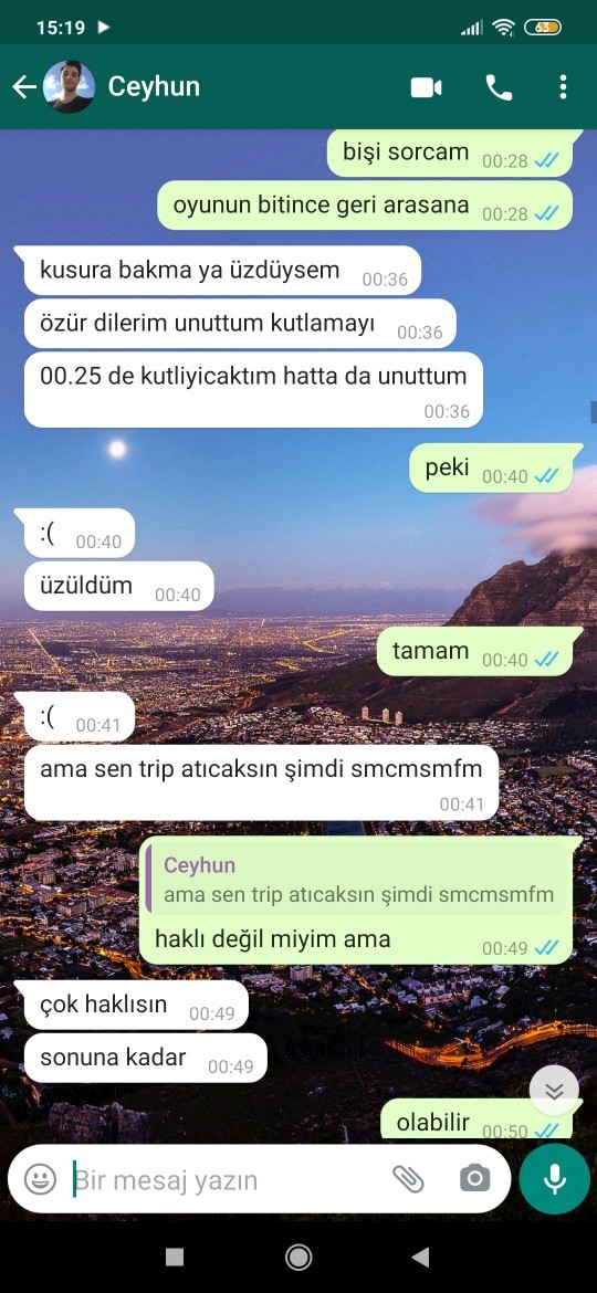 Sevgilim doğum günümü unuttu bana hiç yazmadığı için trip atamadım ne yapacağım?