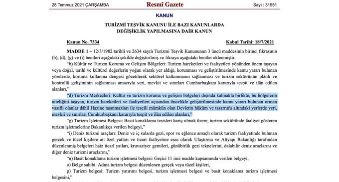 Tarkandan ormanları ranta açan düzenlemeye tepki?