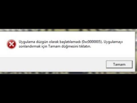 0xC0000005 hata kodu nasıl düzeltilir?