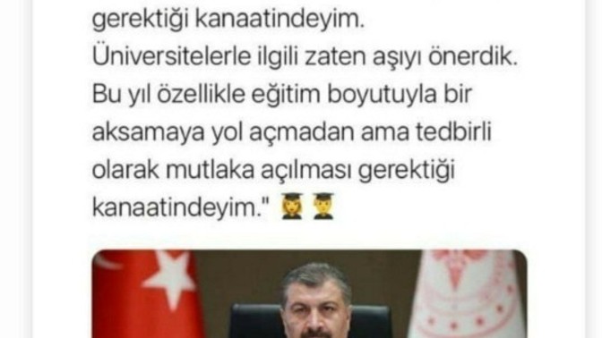 13 eylülde açılacak gibi üniversiteler. Sizce?