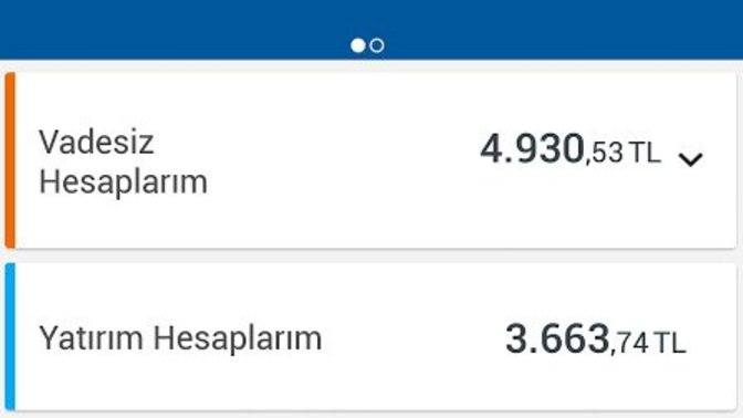 Hesabınızda ne kadar para var?