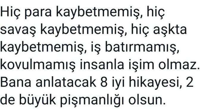 Kayıp yaşamayan insanların ham olduğunu düşünür müsünüz?