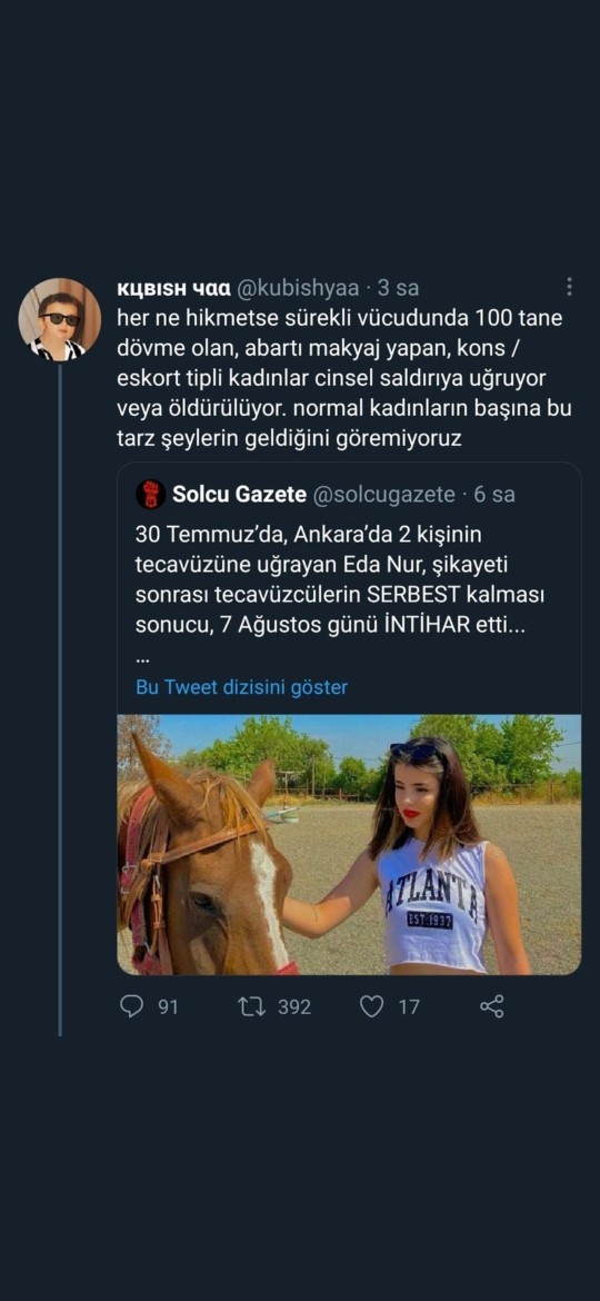 Tecavüze uğrayan ve öldürülen kadınlar hep aynı tarz insanlar mı?