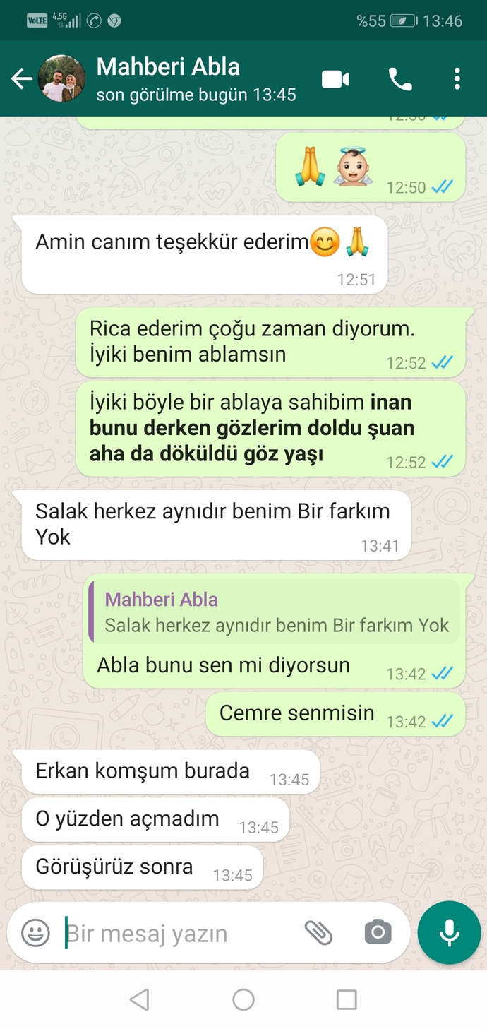 Sizce bu mesajı ablam mı yazdı yoksa kızı mı?