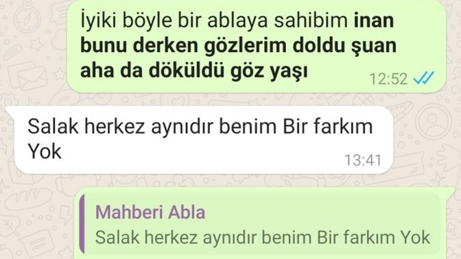 Sizce bu mesajı ablam mı yazdı yoksa kızı mı?