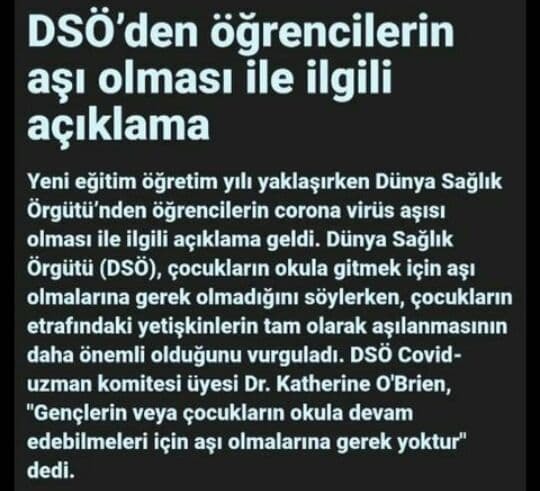 Üniversite için aşı olacak mısınız?