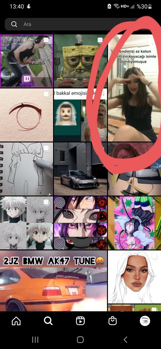 INSTAGRAMdaki orasını burasını açan videolardan nasıl kurtulurum?
