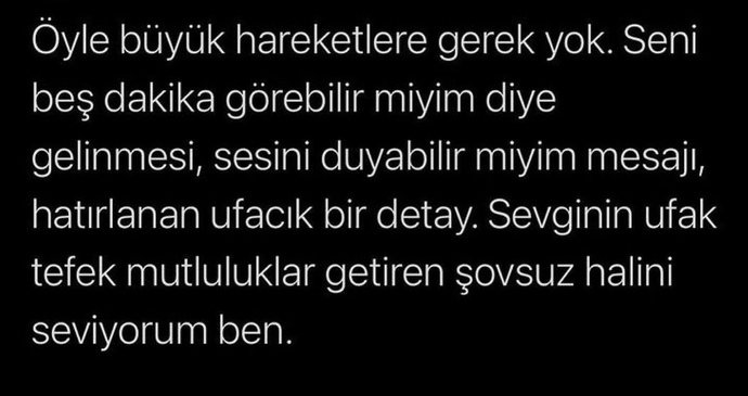 Sevgiyi göstermek için büyük mutluluklar mı gereklidir?
