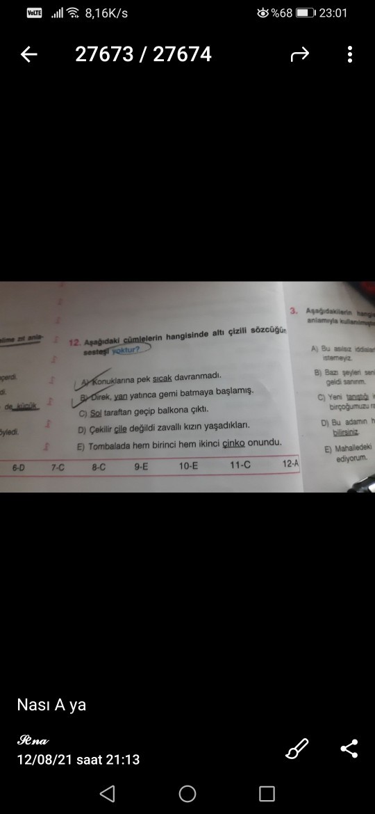 Sicak kelimesi sestes midir?