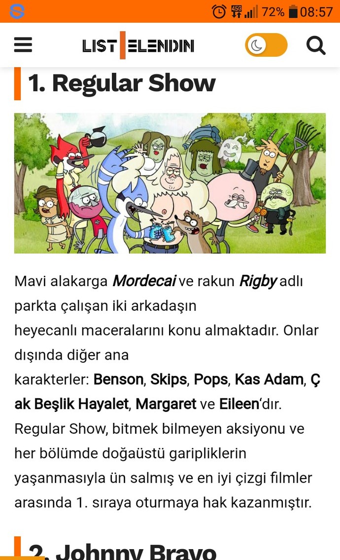 Çizgi film önerir misiniz?