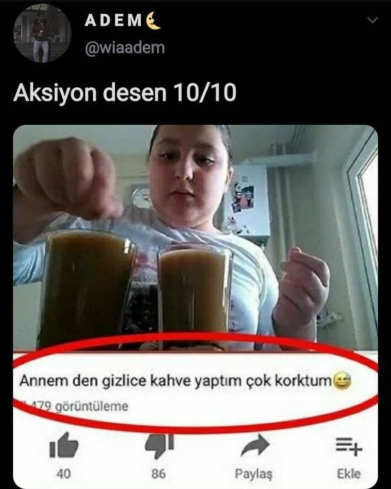 Moralim bozuk beni güldür?