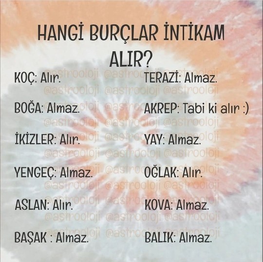 Hangi burçlar intikam alır?