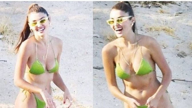 Hande Erçel'in fiziği plajı salladı! Sizce de çok iyi değil mi?