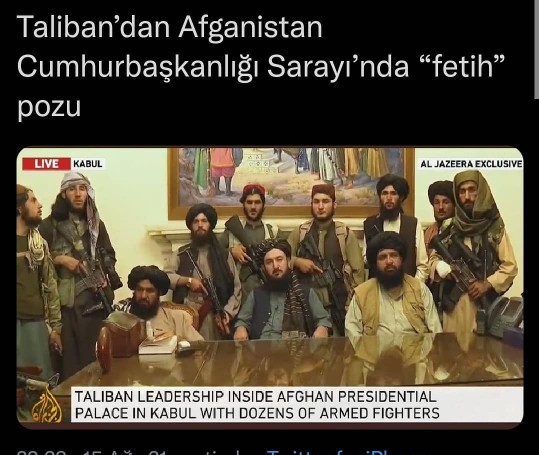 Evet hayırlı uğurlu olsun taliban Afganistanı ele geçirdi?