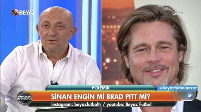 Gündemi karıştıran tartışma! Sizce Sinan Engin mi yoksa Brad Pitt mi?