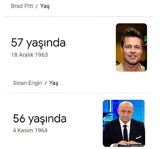 Gündemi karıştıran tartışma! Sizce Sinan Engin mi yoksa Brad Pitt mi?