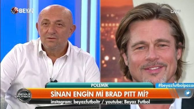 Gündemi karıştıran tartışma! Sizce Sinan Engin mi yoksa Brad Pitt mi?