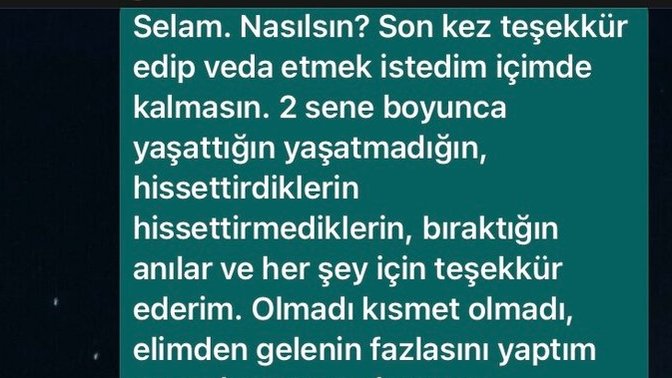 2 sene süren ilişkimi bitirdim?