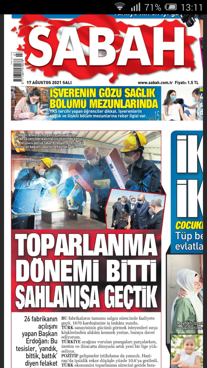 Sabah gazetesinin bugünkü manşeti: Toparlanma bitti, şahlanışa geçtik! Gerçekten ekonomi şahlandı mı?