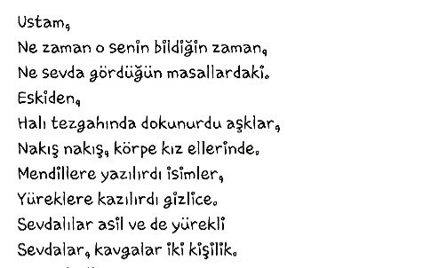 Aşkını ifade eden bir söz  ya da  şarkı bırakır mısın?
