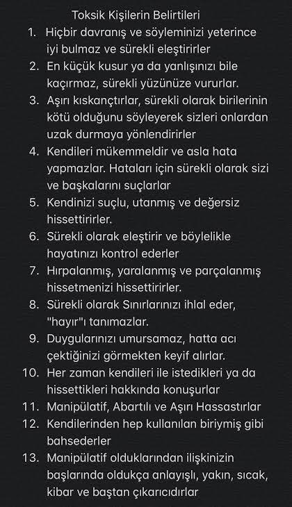 Toksik kişilik özellikleri