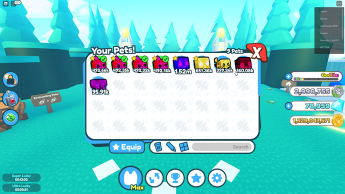 Pet Simulator X oynarken :)