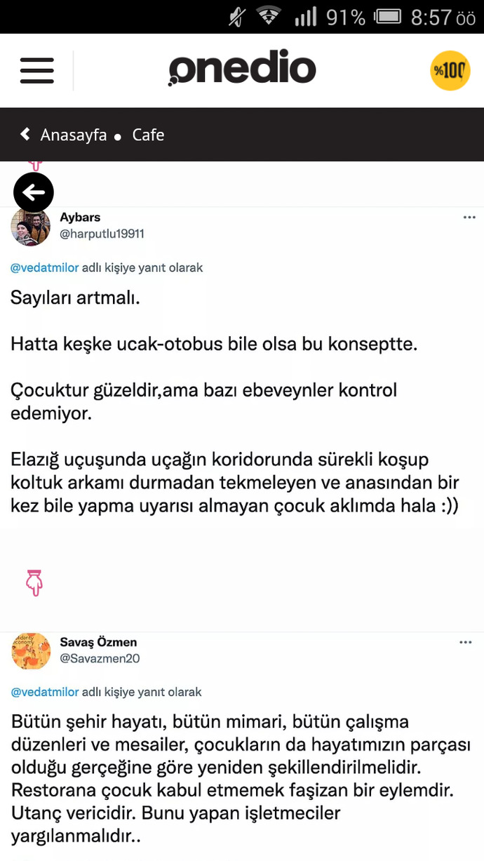 Son günlerde çocuk kabul etmeyen restoranlar konuşuluyor, senin fikrin ne?