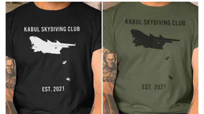 Uçaktan düşen Afganlıların resmini tişörte basıp satışa çıkardılar! Neler oluyor?