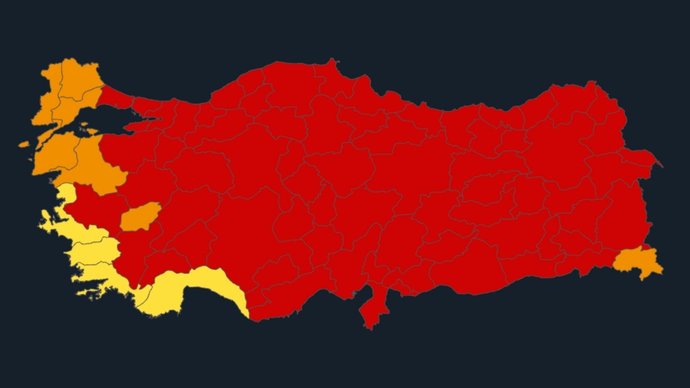 Güncel Türkiye Korona Virüs Risk Haritası. Sizin şehriniz hangi kategoride riskli?
