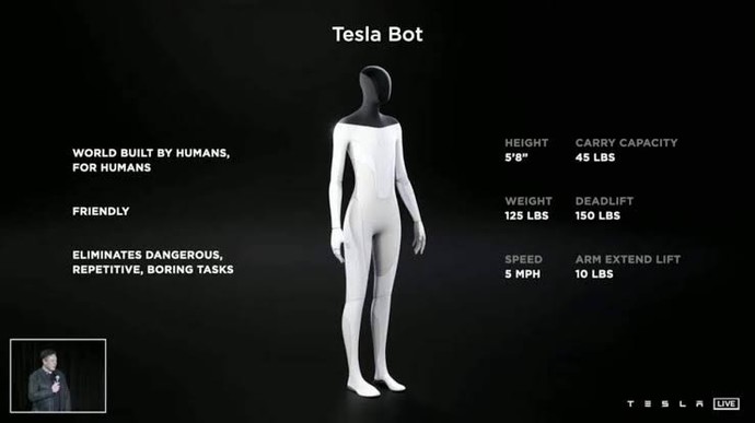 Tesla Bot tanıtıldı, siz de bir tanesine sahip olmak ister miydiniz?